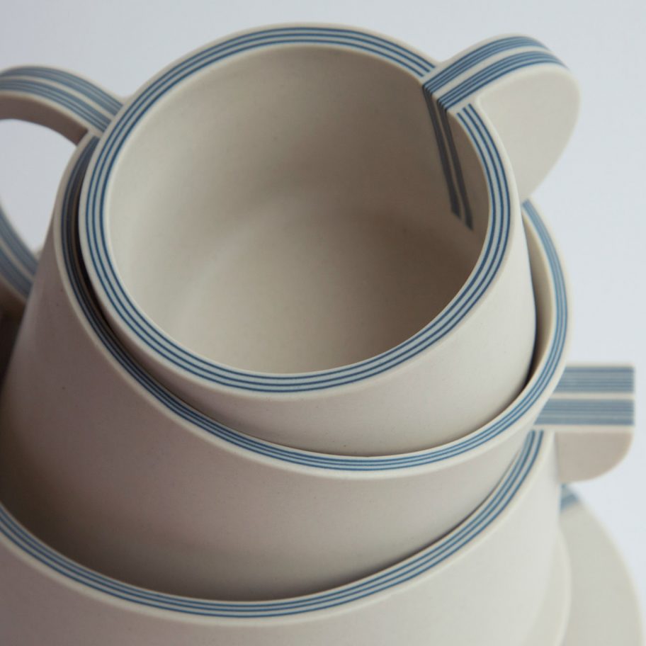 Yuting Chang turns blue-and-white porcelain inside out to make tableware