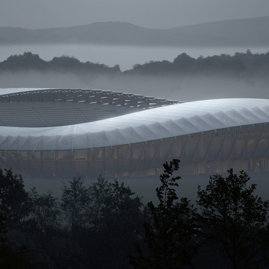 Forest Green Rovers world's first timber stadium by Zaha Hadid Architects