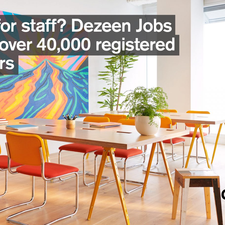Dezeen Jobs now has over 40,000 jobseeker accounts!