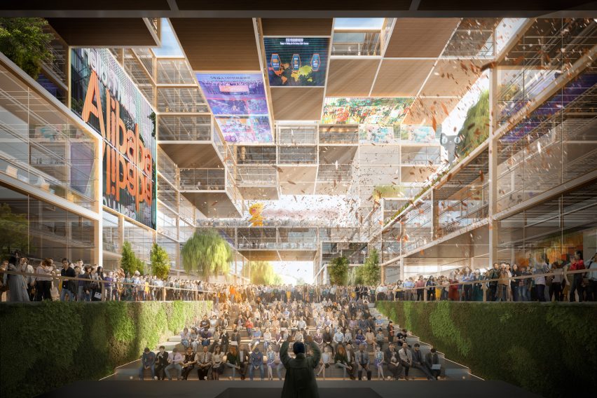 Alibaba Shanghai headquarters proposal by Foster + Partners