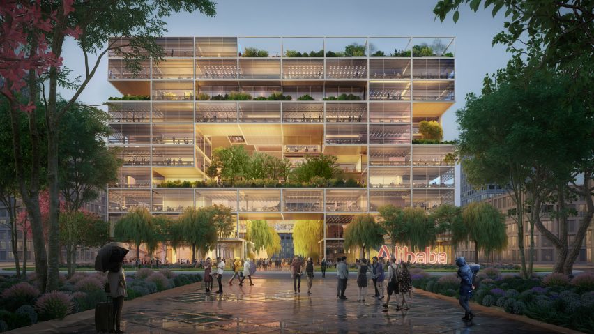 Alibaba Shanghai headquarters proposal by Foster + Partners