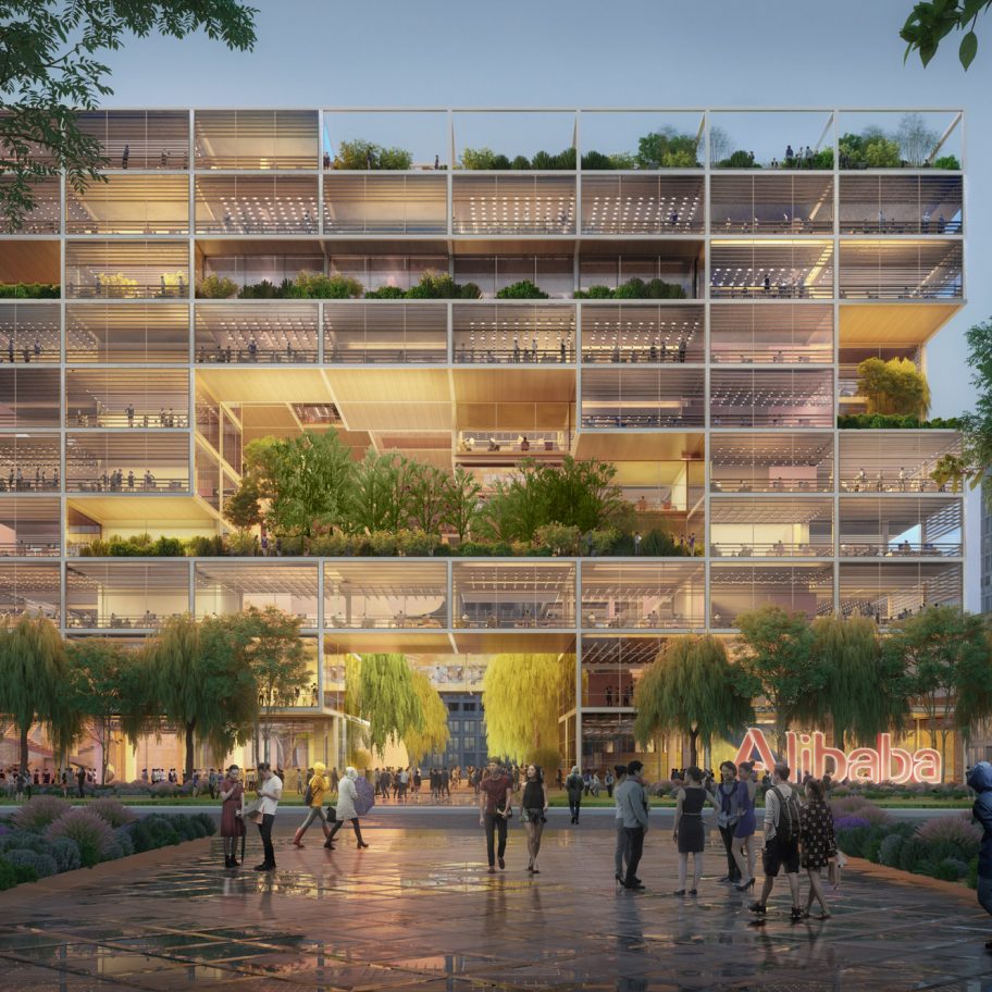 Alibaba Shanghai headquarters proposal by Foster + Partners