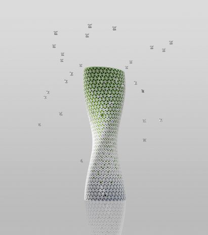 Aũra air purifying towers by Studio Symbiosis