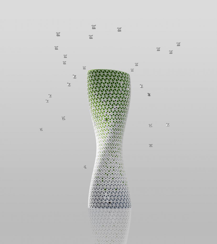 Aũra air purifying towers by Studio Symbiosis