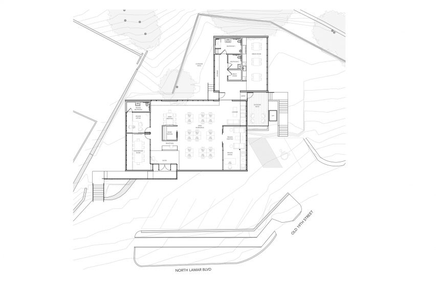 BKCW Offices by Mark Odom Studio Plan