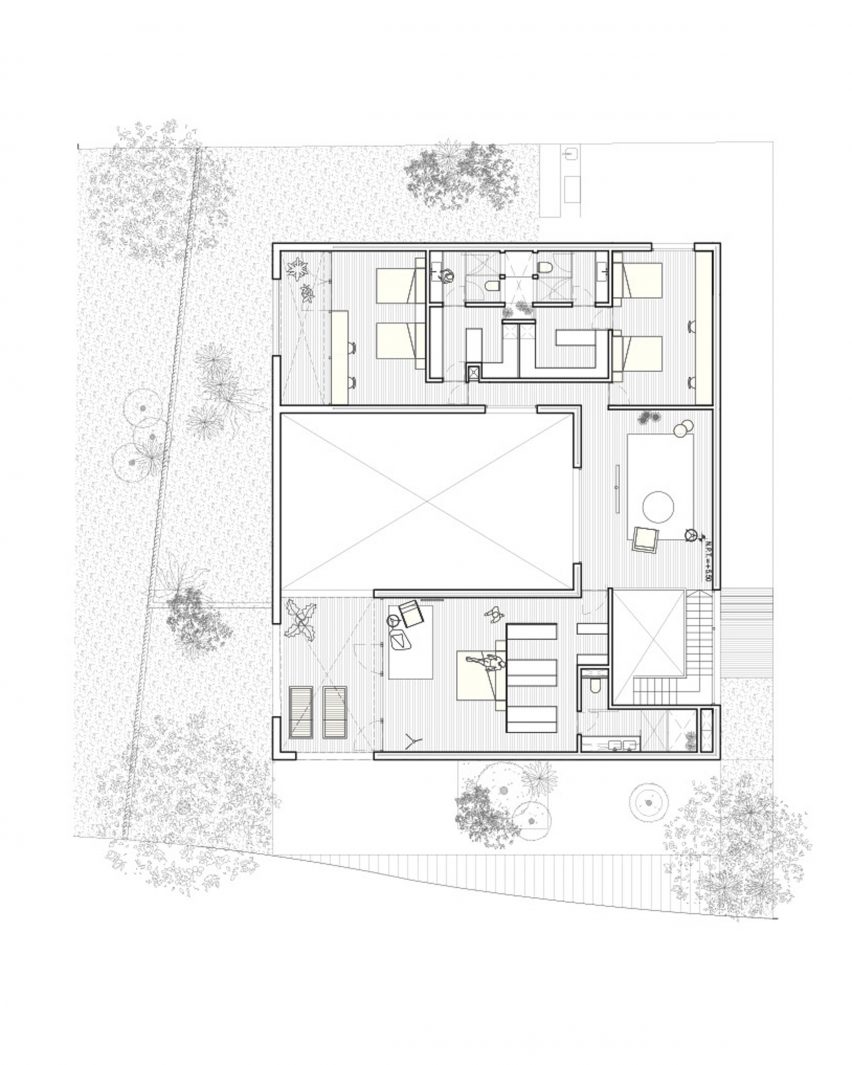 Casa Ombra by Cadaval and Sola Morales First Floor Plan