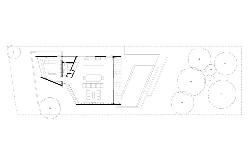 Clive Wilkinson West Los Angeles Residence Second Floor Plan