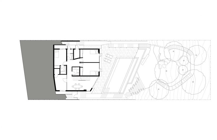 Clive Wilkinson West Los Angeles Residence Ground Floor Plan