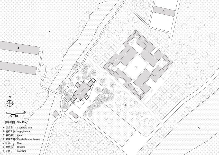 Site plan of Courtyard Villa by Arch Studio