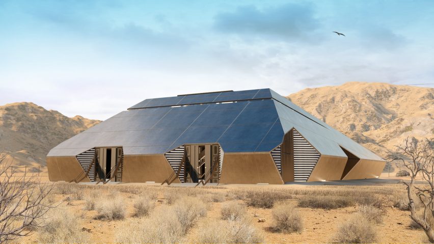 Cyberhouse designed by Modern House Architecture & Design for Cybertruck-driving apocalypse survivors