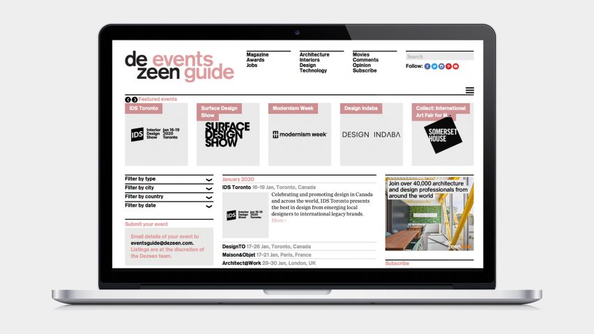 Dezeen Events Guide
