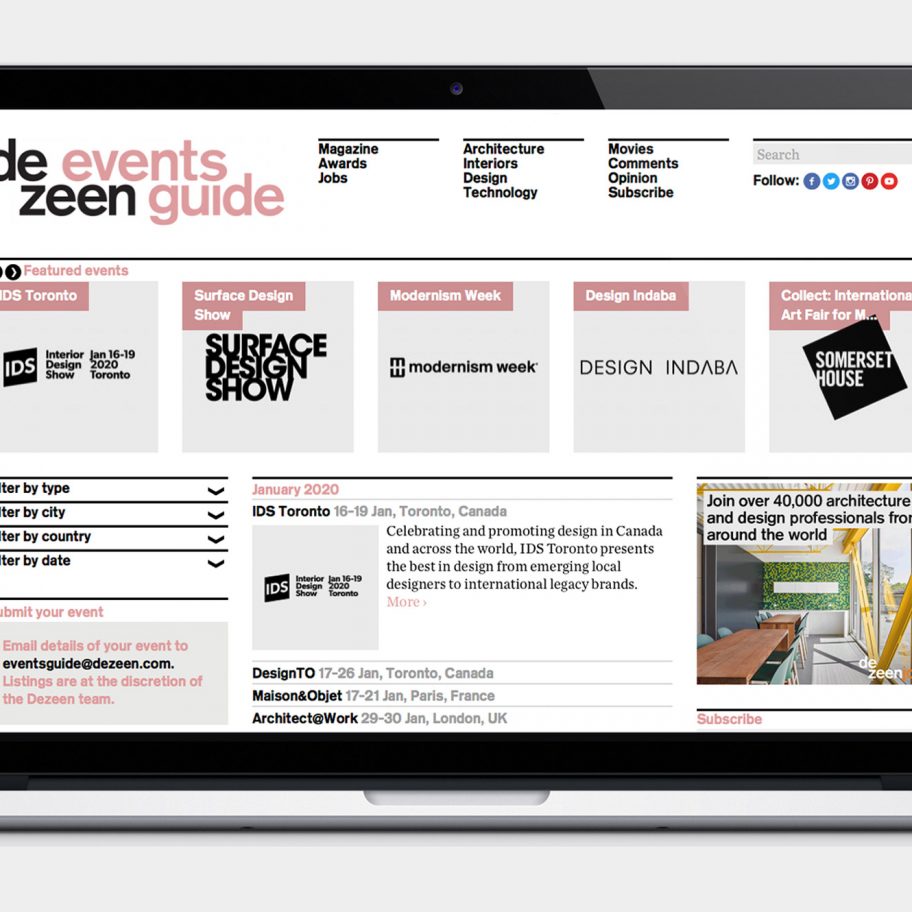 Dezeen Events Guide