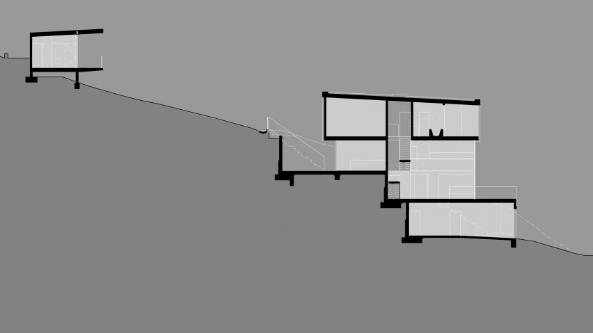 Echo House by Aaron Neubert Architects Site Section