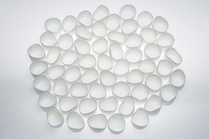 Gregg Moore makes restaurant's tableware with waste bones from kitchen