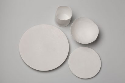 Gregg Moore makes restaurant's tableware with waste bones from kitchen