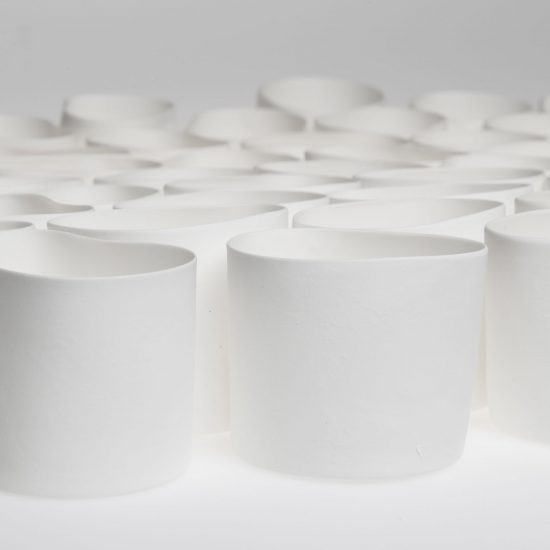 Gregg Moore makes restaurant's tableware with waste bones from kitchen