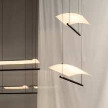 Antoni Arola lights pendant lamp with single LED strip for Santa & Cole