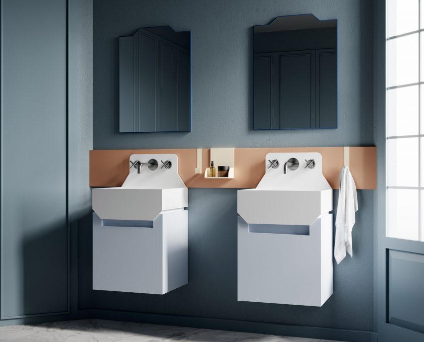 Frieze bathroom basins by Marcante Testa for Ex.t
