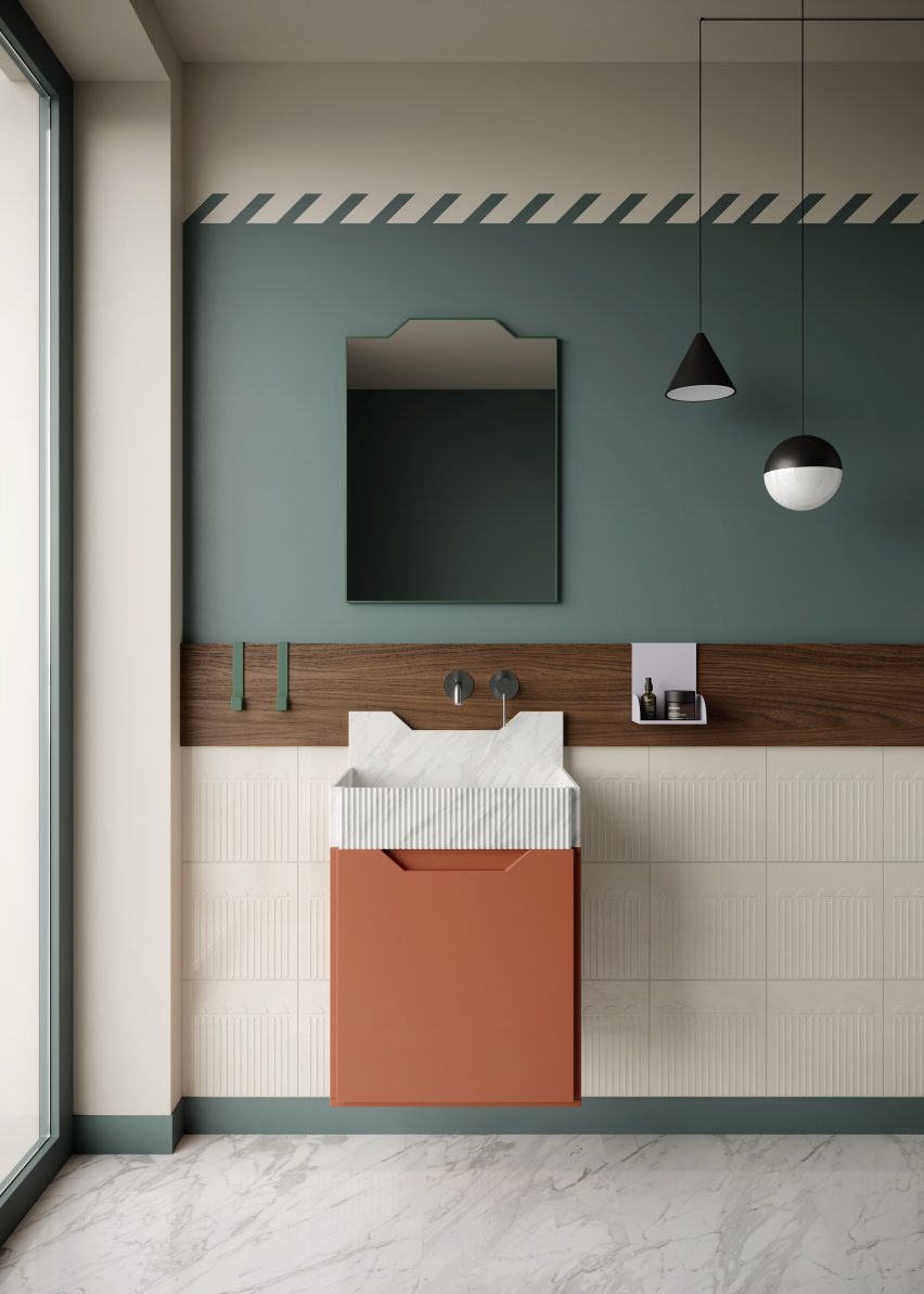 Frieze bathroom basins by Marcante Testa for Ex.t