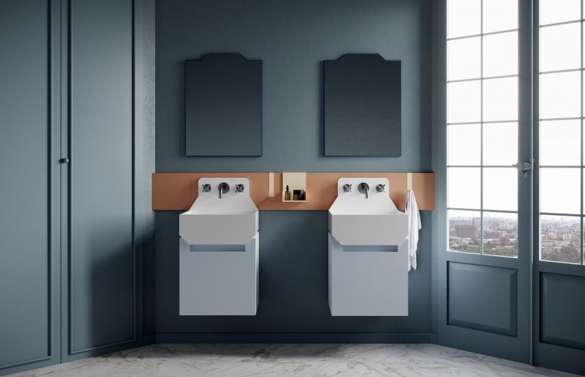 Frieze bathroom basins by Marcante Testa for Ex.t