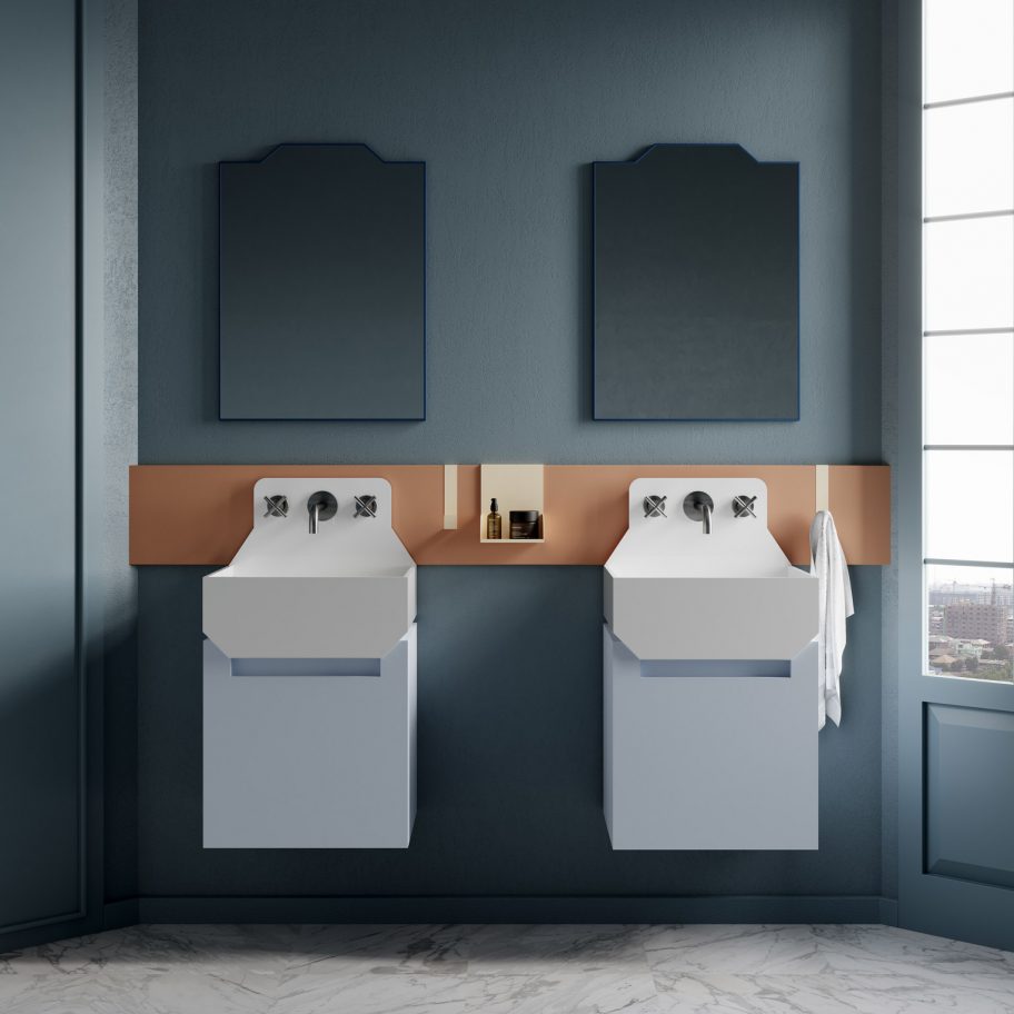 Frieze bathroom basins by Marcante Testa for Ex.t