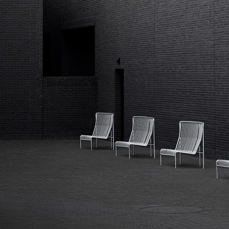 Roadie outdoor sofa is an homage to crowd control barriers
