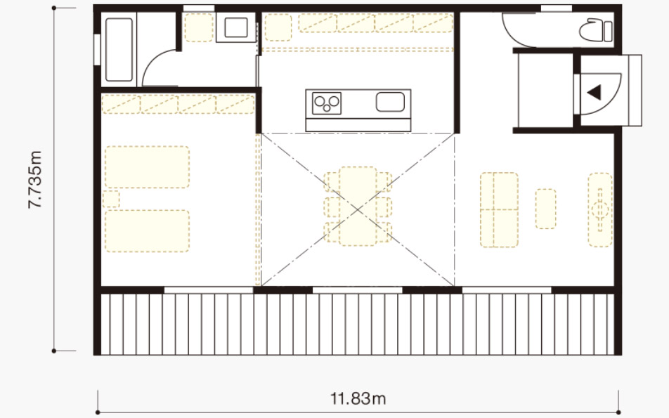 Prefabricated Yō no le home by Muji