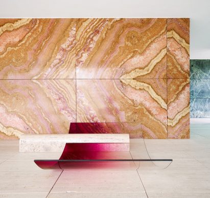 Sabine Marcelis creates installation from Barcelona Pavilion materials