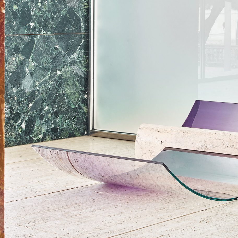 Sabine Marcelis creates installation from Barcelona Pavilion materials