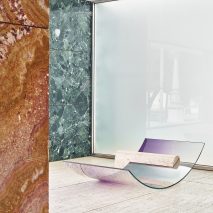 Sabine Marcelis creates installation from Barcelona Pavilion materials