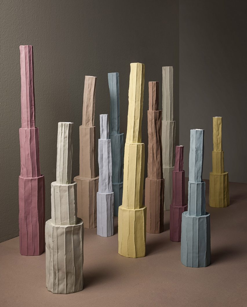 Pistilli paper clay ceramics by Paola Paronetto