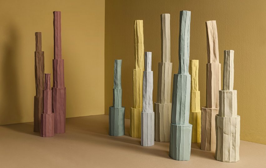 Pistilli paper clay ceramics by Paola Paronetto