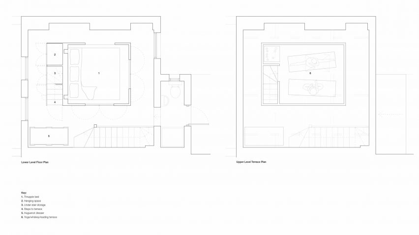 The Tri-Pod bedroom for a throuple by Scott Whitby Studio