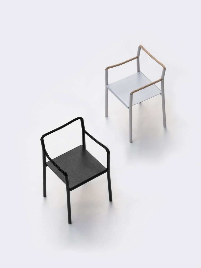Bouroullec brothers create Rope Chair with one continuous piece of cord
