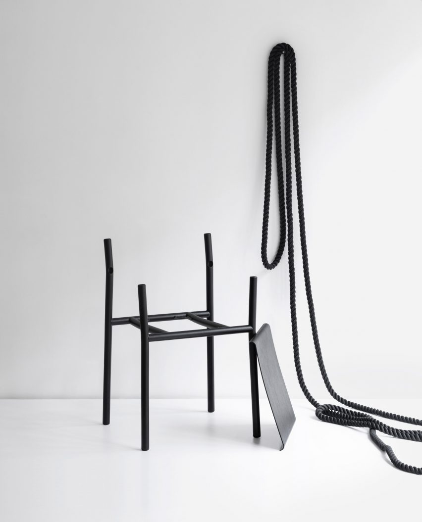 Bouroullec brothers create Rope Chair with one continuous piece of cord