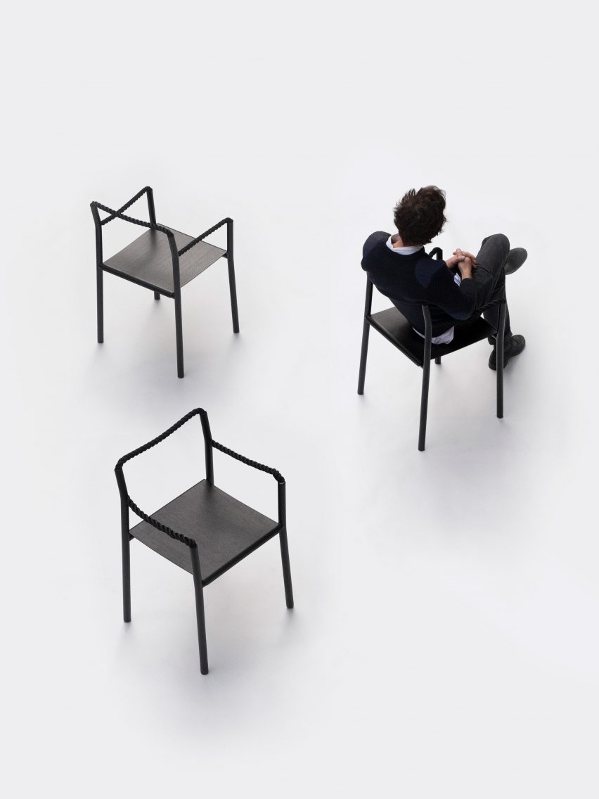 Bouroullec brothers create Rope Chair with one continuous piece of cord