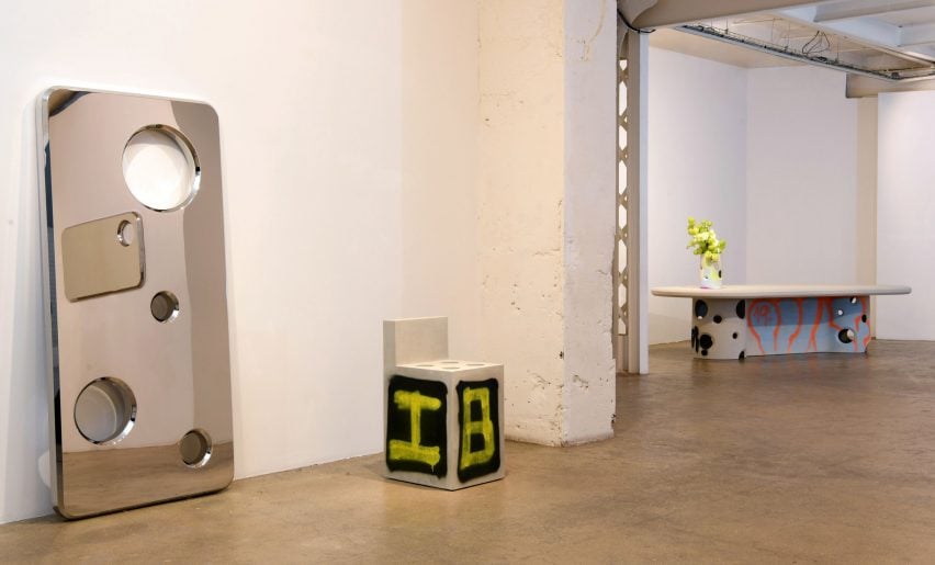 Virgil Abloh channels brutalism for concrete Efflorescence furniture series