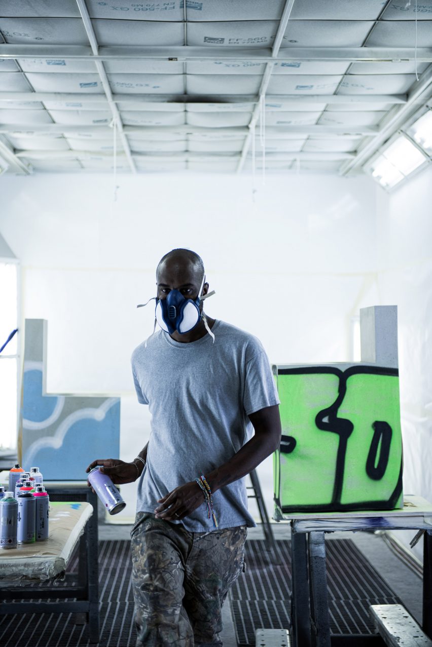 Virgil Abloh channels brutalism for concrete Efflorescence furniture series