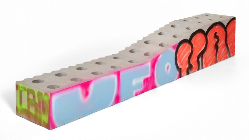 Virgil Abloh channels brutalism for concrete Efflorescence furniture series