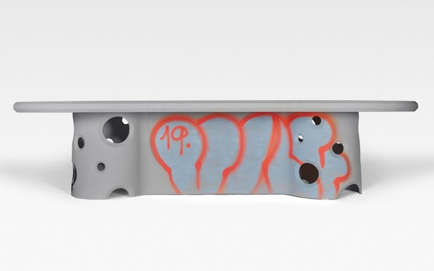 Virgil Abloh channels brutalism for concrete Efflorescence furniture series