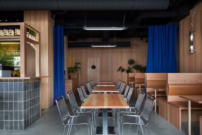 Yuzu burger restaurant by HAF Studio in Reykjavík