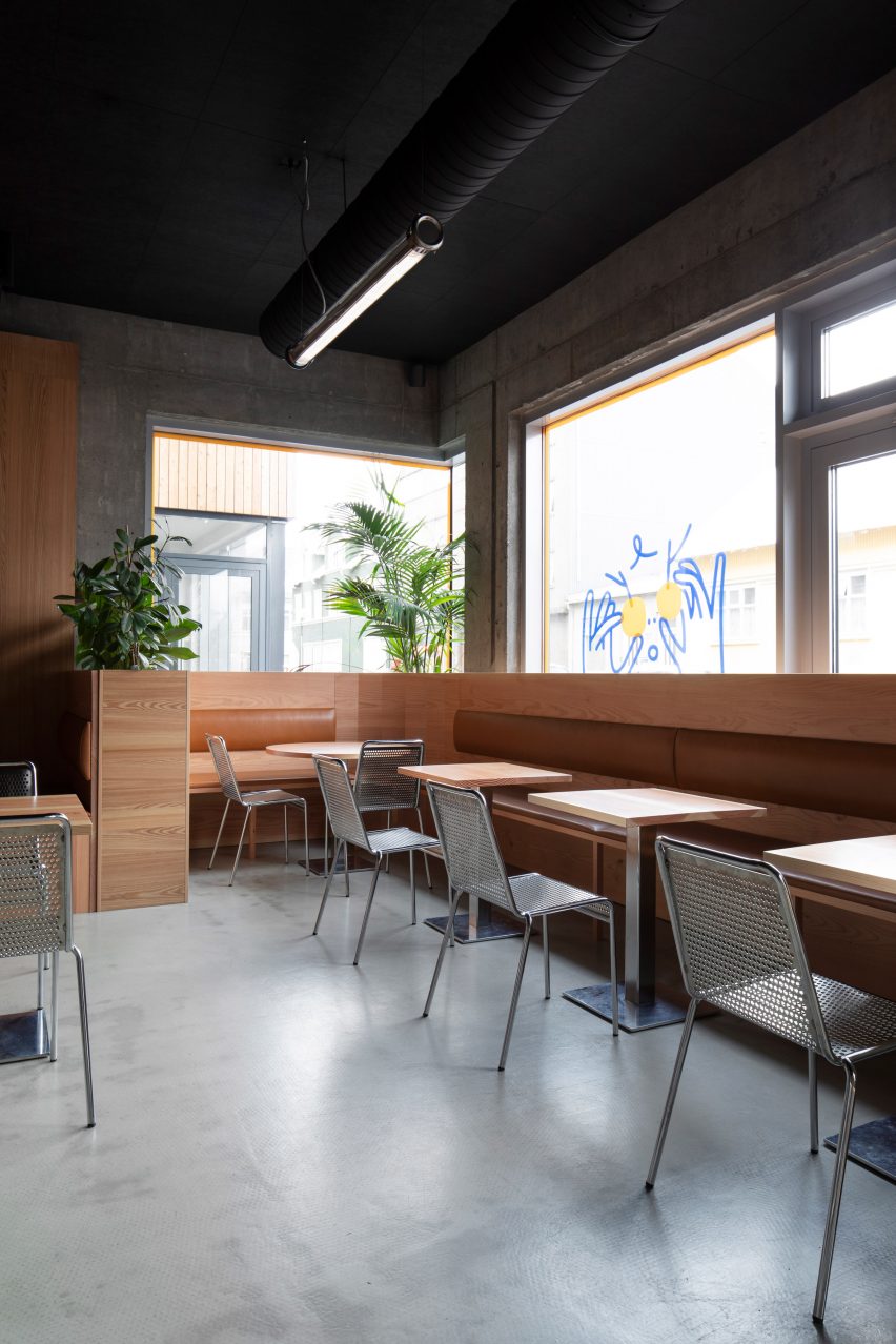 Yuzu burger restaurant by HAF Studio in Reykjavík
