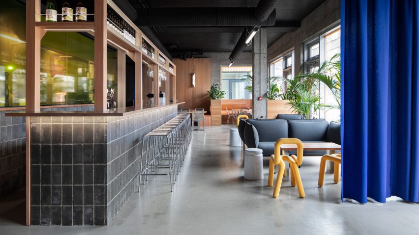 Yuzu burger restaurant by HAF Studio in Reykjavík