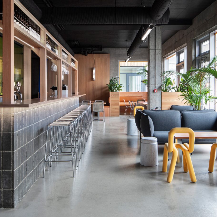 Yuzu burger restaurant by HAF Studio in Reykjavík