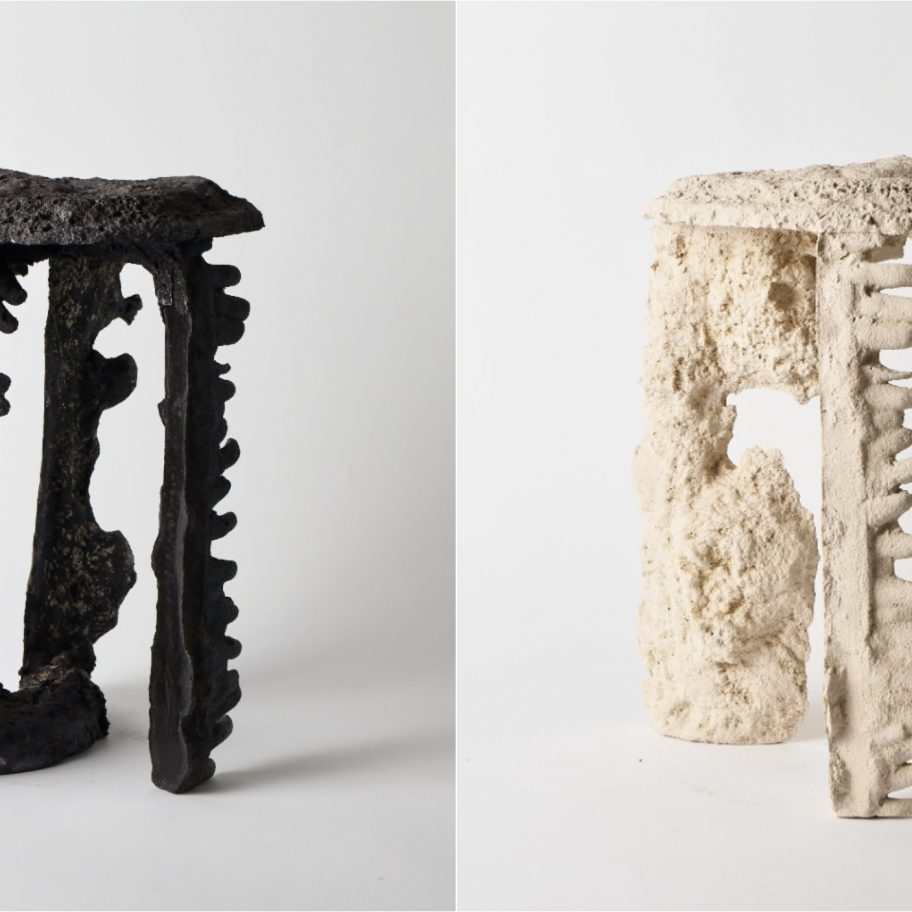 Kajsa Melchior's furniture mimics natural rock formation processes