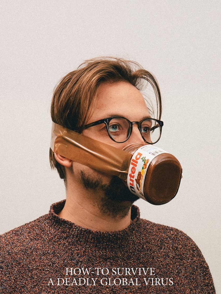 Alternative Coronavirus masks by Max Siedentopf with Nutella
