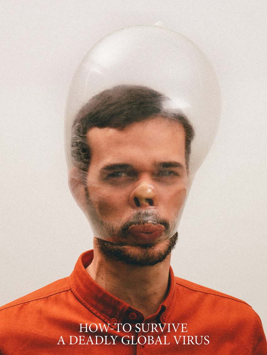 Alternative Coronavirus masks by Max Siedentopf with balloon