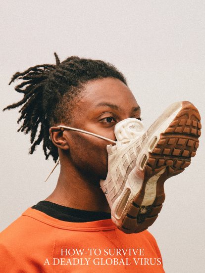Alternative Coronavirus masks by Max Siedentopf with sneaker