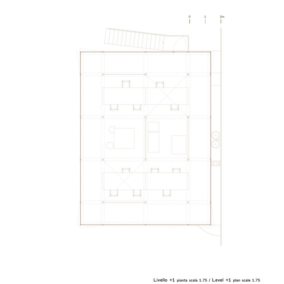 AMAA architecture studio in converted factory in Arzignano first floor plan