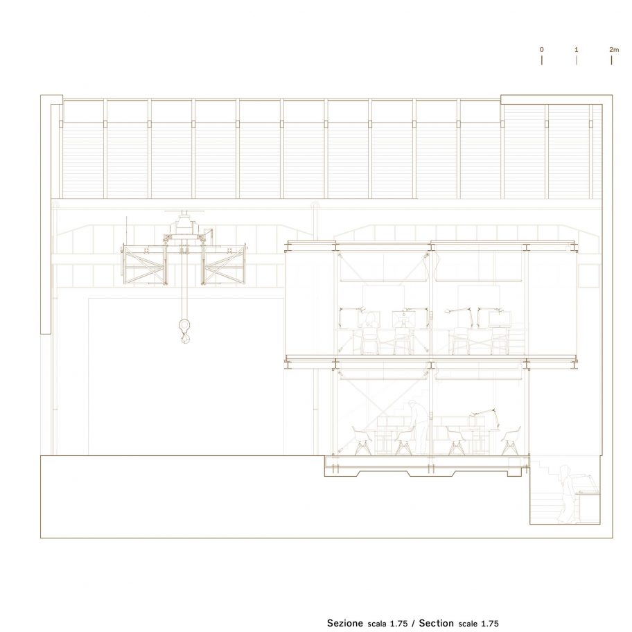 AMAA architecture studio in converted factory in Arzignano section